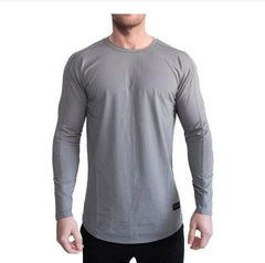 Fitness Long Sleeve Men\'s Elastic Breathable T-shirt