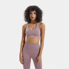 Women's seamless knit hip yoga suit sports fitness suit