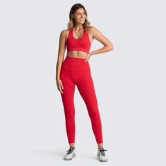 Women's seamless knit hip yoga suit sports fitness suit