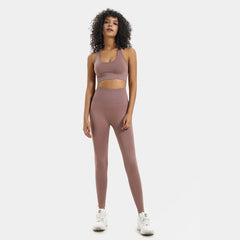 Women's seamless knit hip yoga suit sports fitness suit