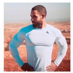 Fitness Long Sleeve Men\'s Elastic Breathable T-shirt