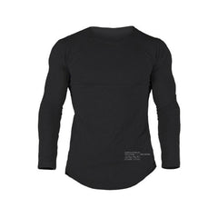 Fitness Long Sleeve Men\'s Elastic Breathable T-shirt