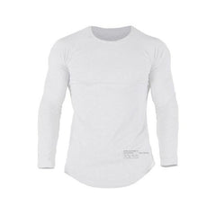 Fitness Long Sleeve Men\'s Elastic Breathable T-shirt