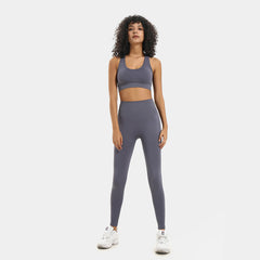 Women's seamless knit hip yoga suit sports fitness suit