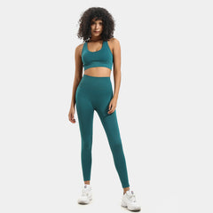 Women's seamless knit hip yoga suit sports fitness suit