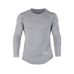 Fitness Long Sleeve Men\'s Elastic Breathable T-shirt