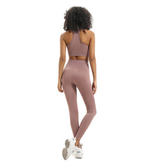 Women's seamless knit hip yoga suit sports fitness suit