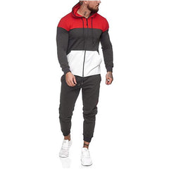 Fashion Color Matching Men's Casual Fitness Sports Suit