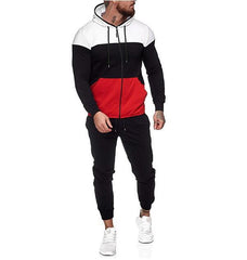 Fashion Color Matching Men's Casual Fitness Sports Suit