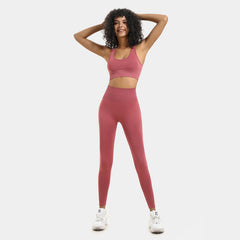 Women's seamless knit hip yoga suit sports fitness suit