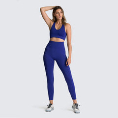 Women's seamless knit hip yoga suit sports fitness suit