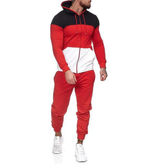 Fashion Color Matching Men's Casual Fitness Sports Suit