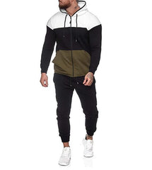 Fashion Color Matching Men's Casual Fitness Sports Suit